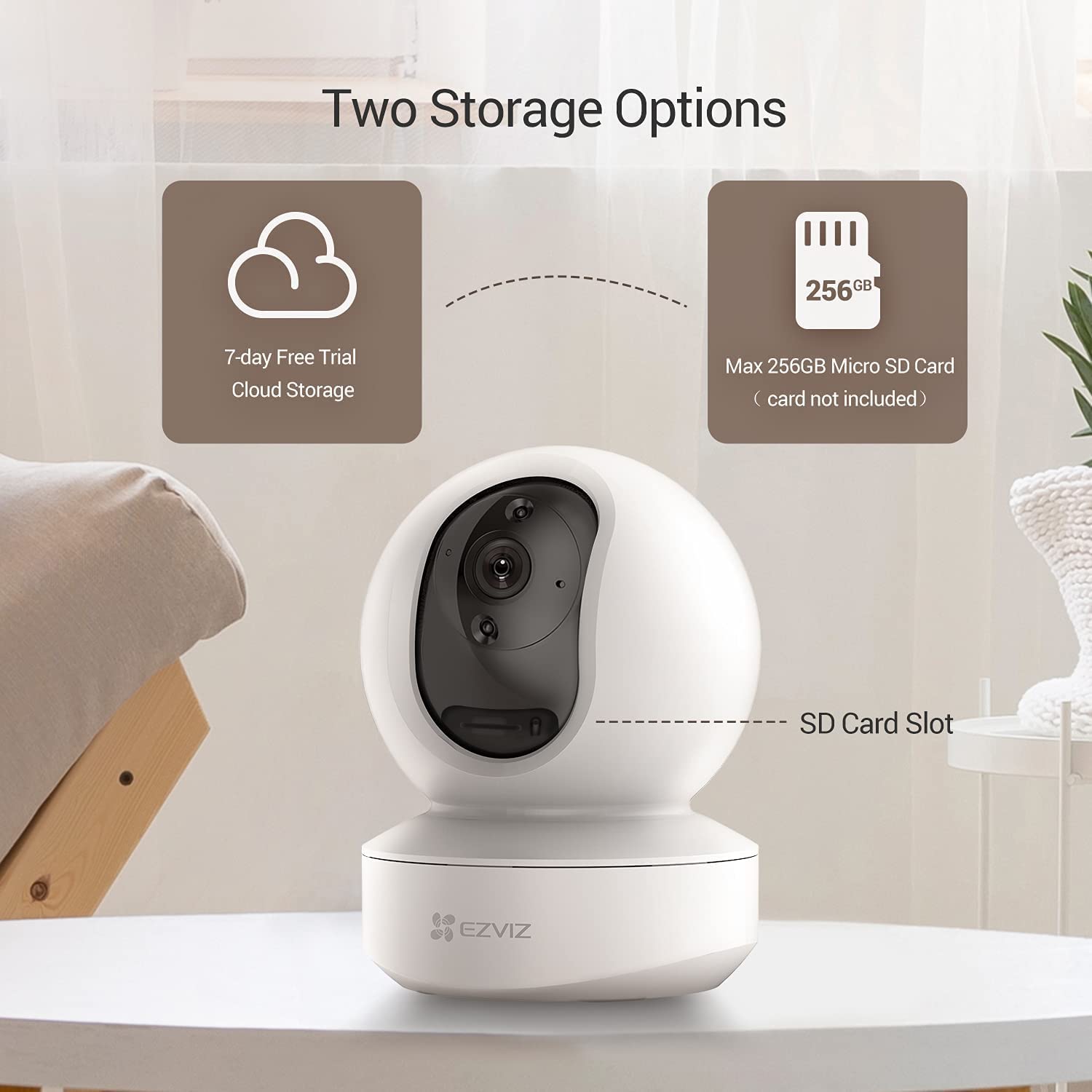 EZVIZ CS-TY1(1080P) Smart Home WiFi CCTV Camera with Motion Detection | Smart Tracking | Two Way Talk | Smart Night Vision | Sleep Mode and MicroSD Card Slot Alexa Voice Control Features - Image 8