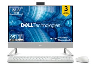 Dell AIO Inspiron 5430, i7-1355U, 16 GB, 512GB SSD, 23.8" FHD AG InfinityEdge Narrow Border IPS Infinity NT Display, Intel® Graphics, Win 11 + Office H&S 2024, Pearl White Cover+Molded