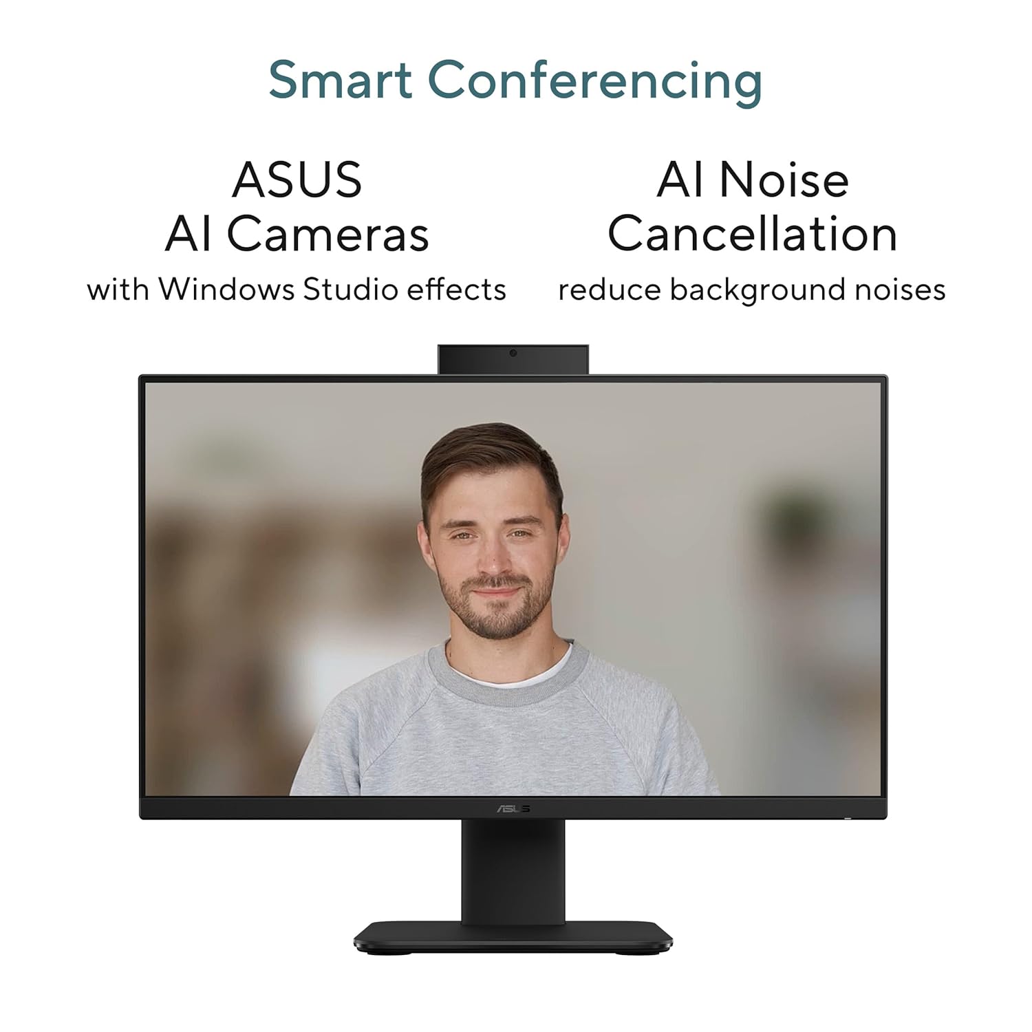 ASUS AiO V440,13th Gen Intel Core i3-1315U, 23.8" FHD,100Hz,All-in-One PC(8GB RAM/512GB SSD/Windows 11/Office 24/Retractable Camera/with Wired Keyboard & Mouse/M365 Basic (1Year)*) V440VAB-KBPC002WS - Image 7