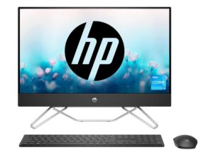 HP All-in-One PC 12th Gen Intel Core i3-1215U 24-inch(60.5 cm) FHD Desktop (8GB/512GB/Win 11/Wireless Keyboard and Mouse Combo/IR Privacy Camera/Intel UHD Graphics/MSO/Jet Black) 24-cb1802in