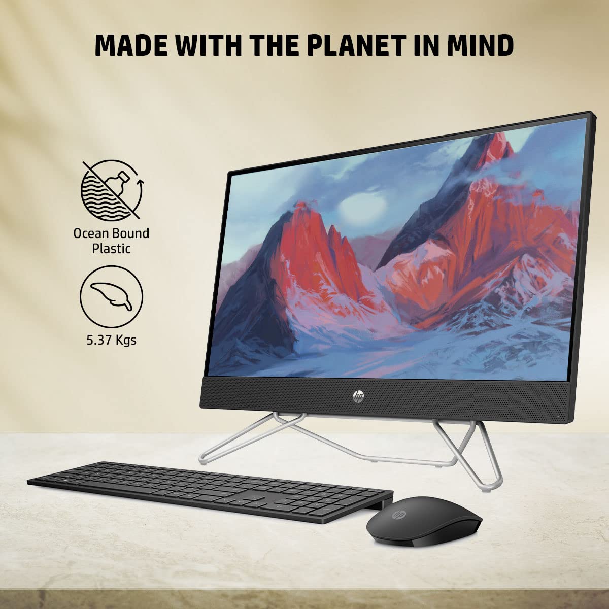 HP All-in-One PC 12th Gen Intel Core i3-1215U 24-inch(60.5 cm) FHD Desktop (8GB/512GB/Win 11/Wireless Keyboard and Mouse Combo/IR Privacy Camera/Intel UHD Graphics/MSO/Jet Black) 24-cb1802in - Image 6