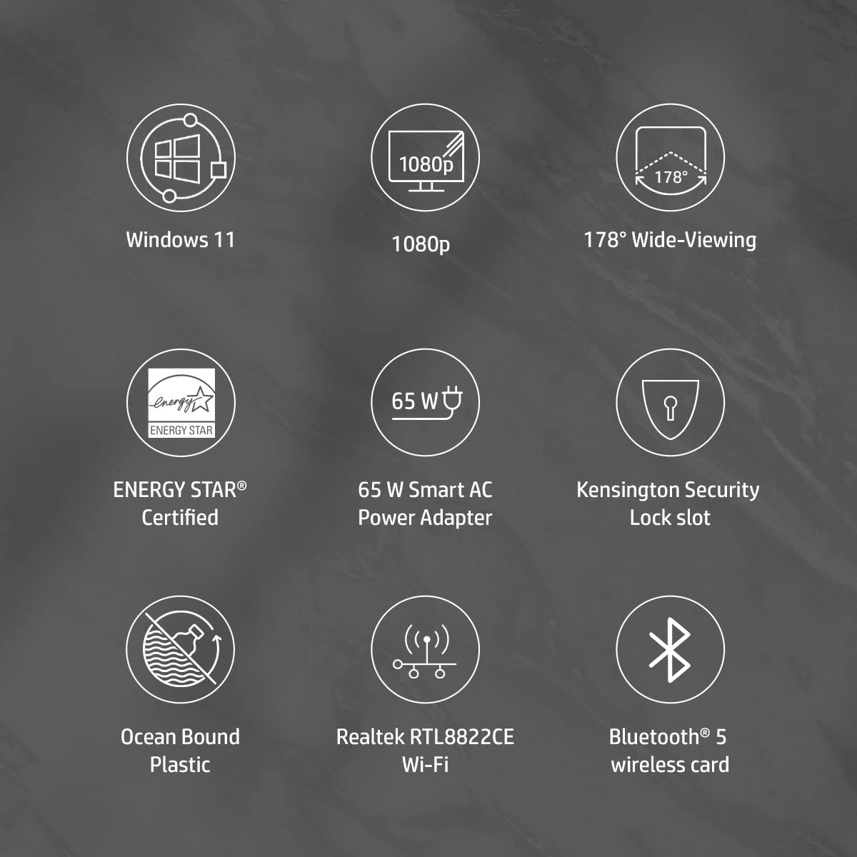 HP All-in-One PC 12th Gen Intel Core i3-1215U 24-inch(60.5 cm) FHD Desktop (8GB/512GB/Win 11/Wireless Keyboard and Mouse Combo/IR Privacy Camera/Intel UHD Graphics/MSO/Jet Black) 24-cb1802in - Image 7