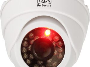 MX Dummy Fake Simulated Infrared IR LED Sensor Dome Wireless Security Camera with Red Light Realistic Looking CCTV Surveillance Security Camera - Pack of 1