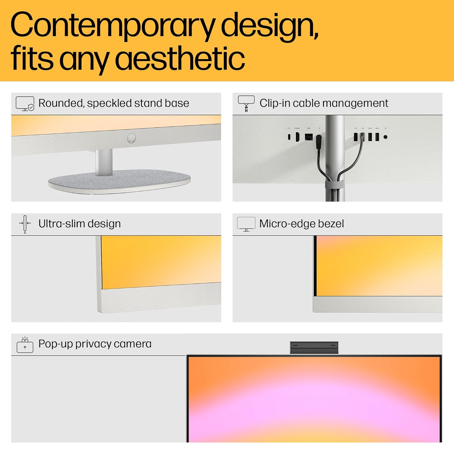 HP All-in-One PC 13th Gen Intel Core i7 27 inch(68.6cm) FHD 16GB RAM, 1TB SSD, Intel UMA Graphics, HP 710 White Wireless Keyboard and Mouse Combo (Win 11, MSO 21, Shell White, 6.72 Kg) 27-cr0403in - Image 4