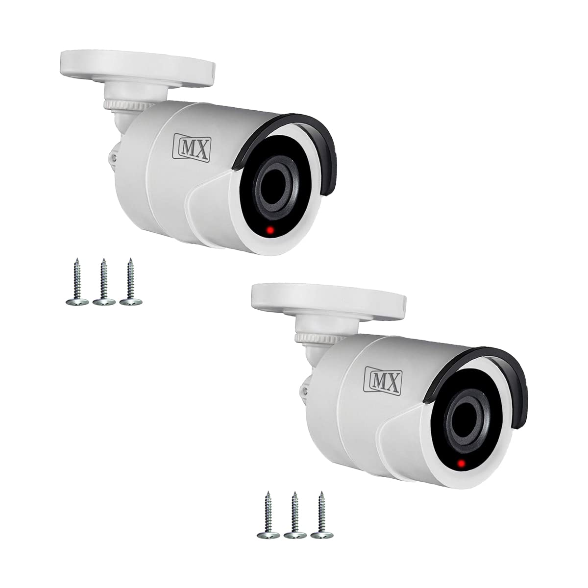 MX Dummy CCTV Camera/Dummy CCTV Bullet Camera (Fake Camera No Audio/No Video) with Battery Operated Red Led Light is Ideal for Home Office - Pack of 2 Visit the MX Store