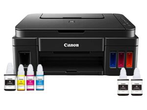 Canon PIXMA MegaTank G3000 All in One WiFi Inktank Colour Printer with 2 Additional Black Ink Bottles for Home and Office