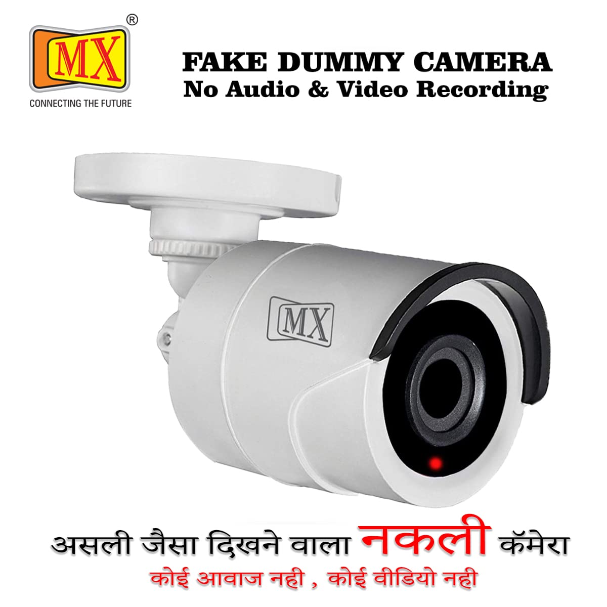 MX Dummy CCTV Camera/Dummy CCTV Bullet Camera (Fake Camera No Audio/No Video) with Battery Operated Red Led Light is Ideal for Home Office - Pack of 2 Visit the MX Store - Image 4