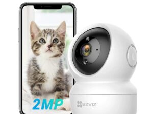 EZVIZ by Hikvision | 2MP Full HD Pan & Tilt Home Security Wi-Fi smart Camera | Motion Detection | Auto Tracking | Night Vision | 2 way Audio | Sleep Mode | Microsd Card Upto 256Gb | Alexa Enabled |H6C