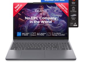 Lenovo Smartchoice Ideapad Slim 3 13Th Gen Intel Core I7-13620H 15.3 Inch(38.8Cm) WUXGA IPS Laptop(16GB RAM/512GB SSD/Windows 11/Office Home 2024/Backlit Keyboard/1Yr ADP Free/Grey/1.6Kg),83K100CJIN