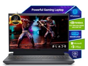 Dell G-series-15-5530-laptop - 15.6-inch FHD, Intel Core i5-13450HX, 16GB DDR5 RAM, 1TB SSD, NVIDIA GeForce RTX 3050, Orange Backlit Keyboard & G-Key, Windows 11 Home, Dark Shadow Gray, 2.65 Kg