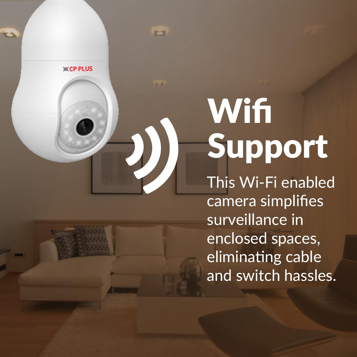 CP PLUS 3 MP Resolution Smart Wi-fi Bulb Security Camera | 360° View | 2 Way Talk | Motion Tracking & Detection Alert | Built-in Siren | Advanced Night Vision | IR Distance 15 Mtr. | CP-T31A - Image 10