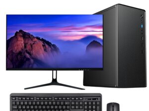 CHIST Computer Desktop PC,(CORE I7 4770 /16GB RAM/512GB SSD/22ICH Monitor/Keyboard&Mouse/Speaker/HDMI/VGA/ETHERNET/HD Graphics 4600/USB 3.0/Win 11) Basic Software Installed