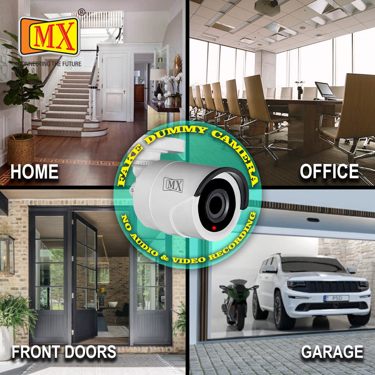 MX Dummy CCTV Camera/Dummy CCTV Bullet Camera (Fake Camera No Audio/No Video) with Battery Operated Red Led Light is Ideal for Home Office - Image 5