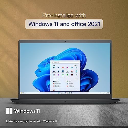 Dell 15, Intel Core i5-1235U, 12th Gen, 8GB RAM, 512GB SSD, FHD, 15.6", Windows 11, MS Office 21, Black, 1.66KG, McAfee 15 Month, Spill-Resistant KB, Thin & Light Laptop - Image 8