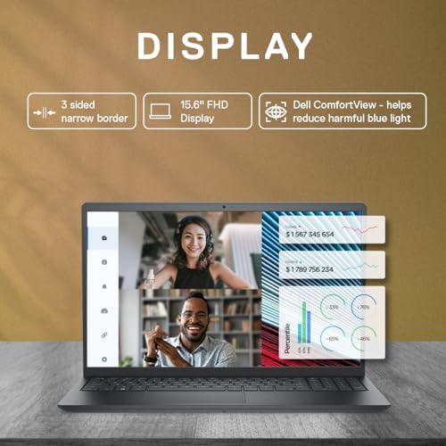 Dell 15, Intel Core i5-1235U, 12th Gen, 8GB RAM, 512GB SSD, FHD, 15.6", Windows 11, MS Office 21, Black, 1.66KG, McAfee 15 Month, Spill-Resistant KB, Thin & Light Laptop - Image 9