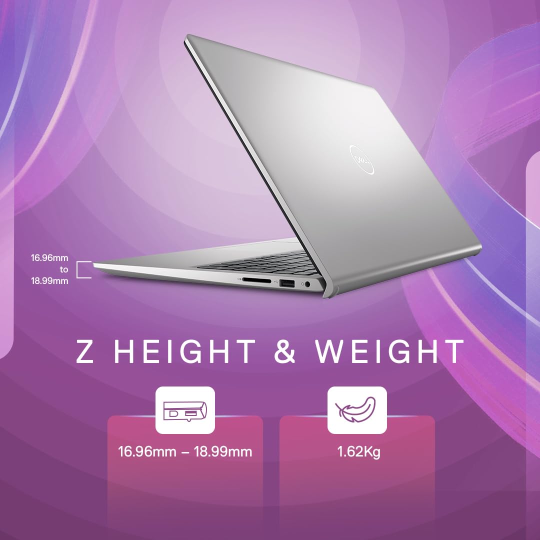 Dell 15, Intel Core i3-1305U, 13th Gen, 8GB DDR4, 512GB SSD, FHD, 15.6"/39.62cm, 120Hz, Windows 11, MS Office 21, Titan Grey, 1.69KG, 250 nits Display, McAfee 15 Month, Thin & Light Laptop - Image 7